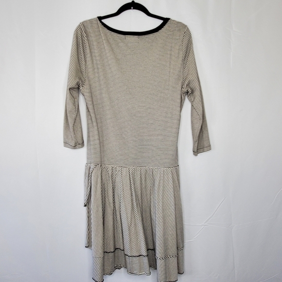 LRL Lauren Ralph Lauren Striped Tiered Dress Size L Stretch Cotton Preppy - Picture 4 of 10
